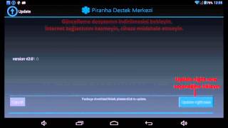 Piranha Tablet Bilgisayarlarda OTA Üzerinden Güncelleme [upl. by Ivzt]