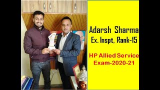 Exam StrategyOrientation by Adarsh SharmaIExInsptIHP Allied exam 2020  21I HPPSC [upl. by Ettolrahc]