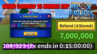 NOVO CÓDIGO 30 CÓDIGOS DE 2X XP BELI E RESET NO BLOX FRUITS 2024  blox fruit codes [upl. by Ssur]