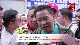 Unity walk ng mga pabor sa PUV Modernization  24 Oras [upl. by Tenahs681]