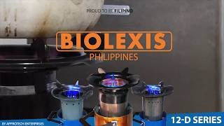 BIOLEXIS Multi Fuel Gasifier Stove 12D Special Edition 2018 RICE HUSKS WOOD CORN COBS ETC [upl. by Eissen]