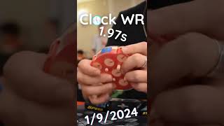 197 Clock WR by Brendyn Dunagan wr rubikscube clock worldrecord shorts [upl. by Noelle]