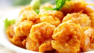 Prawns Pakora quick and easy shrimp fritters recipe [upl. by Clabo563]