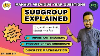 07  Subgroup  Product of Two Subgroups  Theorems  Group Theory  Discrete Mathematics [upl. by Johnette859]