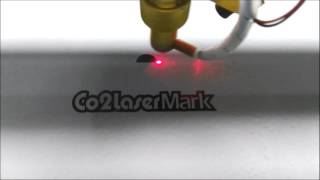 CO2 laser engraving stainless steel with CO2 Laser Mark Ink [upl. by Drucy616]