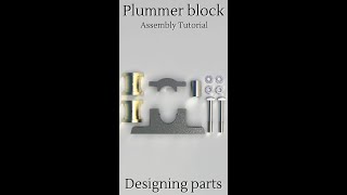 How to design Plummer block parts in Solidworks Shorts [upl. by Ahsieym]