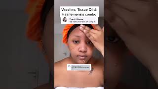 Vaseline Tissue oil and Haarlemensis combo for dark marks 🎀 beautysecretsdiy diybeautyhacks [upl. by Ylicec]