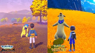 Hisuian Typhlosion Comparison  Pokémon legends Arceus  Pokémon Scarlet amp Violet [upl. by Itnahs804]