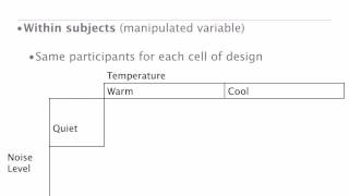 Factorial Designs Between Within and Mixed Designs  4 [upl. by Cherish]