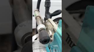 Makita VC3012M vacuum on LS1019L mitre saw  WST05 stand Via Poelonline shorts makita tools [upl. by Atsylak]