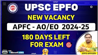 UPSC EPFO APFC AO EO 2024 NEW VACANCY DETAIL  EXAM DATE  RTI REPLY  RAHUL SIR [upl. by Lahey222]