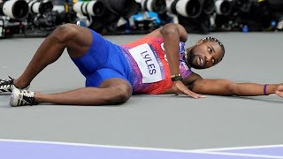 COVIDstricken Noah Lyles finishes 3rd in 200m race  Paris Olympics [upl. by Lancelle]