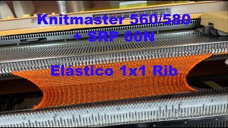 Empisal Knitmaster 560580 Silver Reed SK840  SRP 60N Elástico 1x1 Rib [upl. by Vorster632]