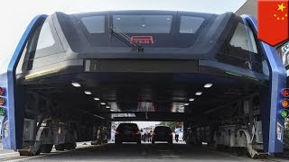 China’s elevated bus actually a huge scam government says  TomoNews [upl. by Sew181]