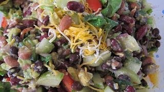 Recipe  How To Make Mexican 3 Bean Salad Side Dish [upl. by Auhoj]