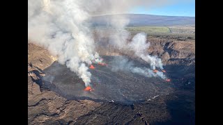 Kīlauea eruption overflight video  June 7 2023 [upl. by Brick372]