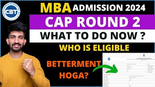 MBA Cap Round 2 Important Dates 2024  MBA Cap Round 2 Option Form 2024 [upl. by Arianie]