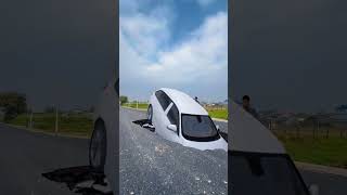 Car rescue and reverse on road😯viralshorts shorts vfx shortsfeed shortsyoutube [upl. by Naujet747]