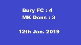 Bury vs MK Dons 1212019 From the stands [upl. by Ymor]