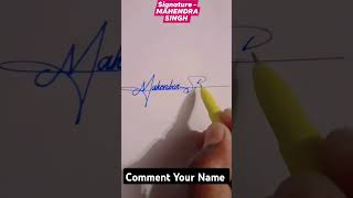 Creative signature style  how to sign the letter M  letter m signature [upl. by Nido]