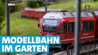 Modelleisenbahn nach besonderem Vorbild Die Rhätische Bahn im eigenen Garten [upl. by Brackely203]