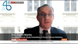 MacronScholz meeting  Insights from ÉricAndré Martin on BBC World [upl. by Merilee145]