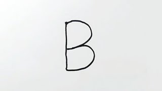 How to Draw Bird from Letter B  Bird Drawing Alphabet B  easy drawing [upl. by Acissev]