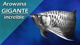 59🦈 AROWANAS  SILVERJARDINI en acuario COMUNITARIO FÓSIL VIVIENTE Características  Cuidados [upl. by Kciwdahc]