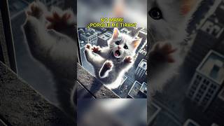 DUEÑA TIRA A SU GATITO😢 cat short viral shortviral gato gatito mascota ia historia gatito [upl. by Ahsikram]