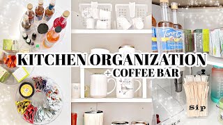 EXTREME KITCHEN ORGANIZATION  CLEAN AND ORGANIZE WITH ME  COFFEE BAR IDEAS  HOMEMAKING [upl. by Cogen]