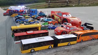 Toy Cars driving and play Sliding Cars with too many cars Video for Kids [upl. by Oinolopa]