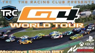 GT4 World Tour  Monday EU TRC  The Racing Club • Dutty Air Racing Team 876 🇯🇲 [upl. by Akinwahs274]