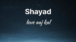 SHAYAD lyrics love aaj kal arijit singh pritam [upl. by Leasa]