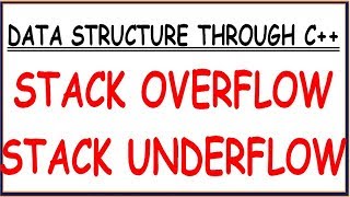 STACK OVERFLOW  STACK UNDERFLOW  STACK OVERFLOW AND UNDERFLOW OPERATIONS HINDIi [upl. by Downing]