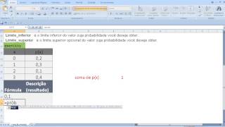 Curso de Estatística Função PROB PROBABILIDADE Estatística MATEMÁTICA na Planilha Excel [upl. by Miharba10]