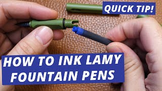 How To Fill Your LAMY Fountain Pen With Cartridges and Bottled Ink [upl. by Castera874]