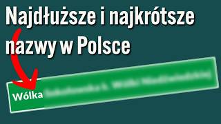 Rekordowe nazwy w Polsce [upl. by Origra755]