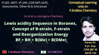 Lewis acidity Sequence in boranes Concept of Bstrain Fstrain and Reorganization energy [upl. by Batish]