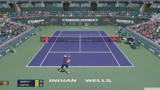 Andy Murray VS David Goffin  INDIAN WELLS  Tennis Elbow 2013  CPU vs CPU [upl. by Ahsinrad]