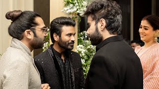 Dhanush Meets Simbu At Akash Baskaran Wedding Reception  STR  Nayanthara  Vignesh Shivan [upl. by Nadnal50]