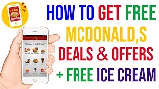 How to Get McDonalds Free Deals And Offers  Free Ice Cream  ITIANS [upl. by Boesch803]