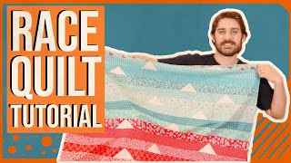 Sew a Jelly Roll Race Quilt with Triangles [upl. by Nodyarg781]