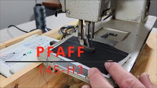 PFAFF 145H3 Industrial sewing machine oiling grease threading [upl. by Kcyrred]