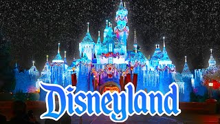 Disneyland Christmas Nighttime Walkthrough  Its a Small World Holiday Parade amp Castle Snowfall [upl. by Bovill]