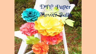 DIY Paper Rose Flower Pomander Kissing Balls [upl. by Anire25]