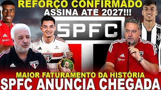 É OFICIAL SPFC ANUNCIA 1 REFORÇO ASSINA ATÉ 2027  KAIO JORGE É CONTATADO  NOVO PATROCINADOR [upl. by Woo]