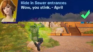 Hide in Sewer entrances Fortnite [upl. by Aetnuahs565]