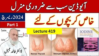 IODINE Essential Trace Mineral How to replace  Lecture 419 [upl. by Adnahsed]