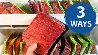 3 Ways to Safely Thaw Ground Beef [upl. by Yeslaehc]