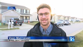 Two homes in Tippecanoe County are marked with bullet holes following New Years Eve celebrations [upl. by Pagas526]